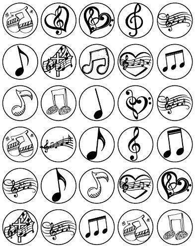 30x sugar Paper Music Edible Cupcake Topper