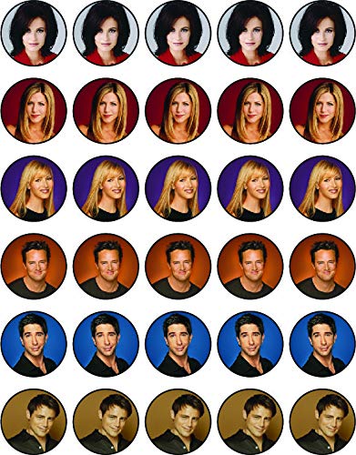 30x Wafer Paper Friends Edible Cupcake Topper