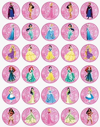 30x sugar Paper Princess Edible Cupcake Topper