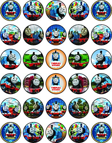 30x Wafer Paper Thomas The Train Edible Cupcake Topper