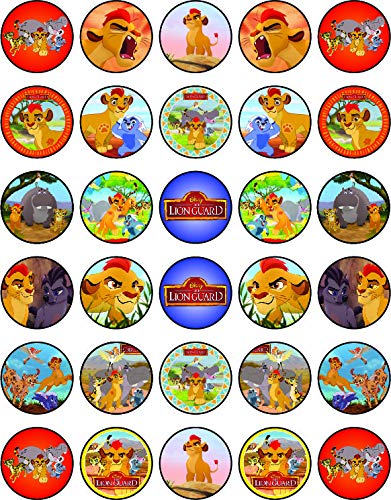 30x Wafer Paper Lion Guard Edible Cupcake Topper