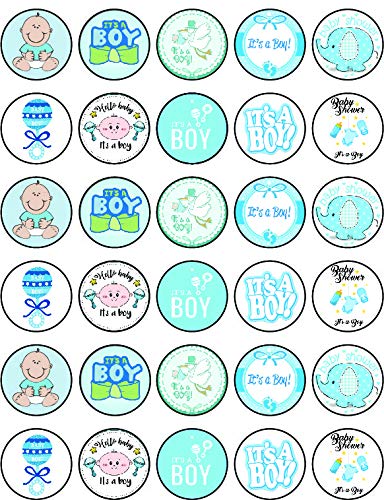 30x Wafer Paper Baby Shower Edible Cupcake Topper