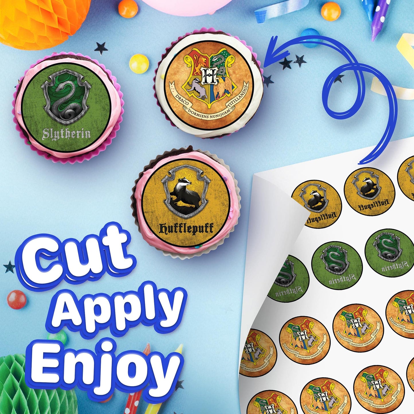 30x Wafer Paper Harry Potter Edible Cupcake Topper