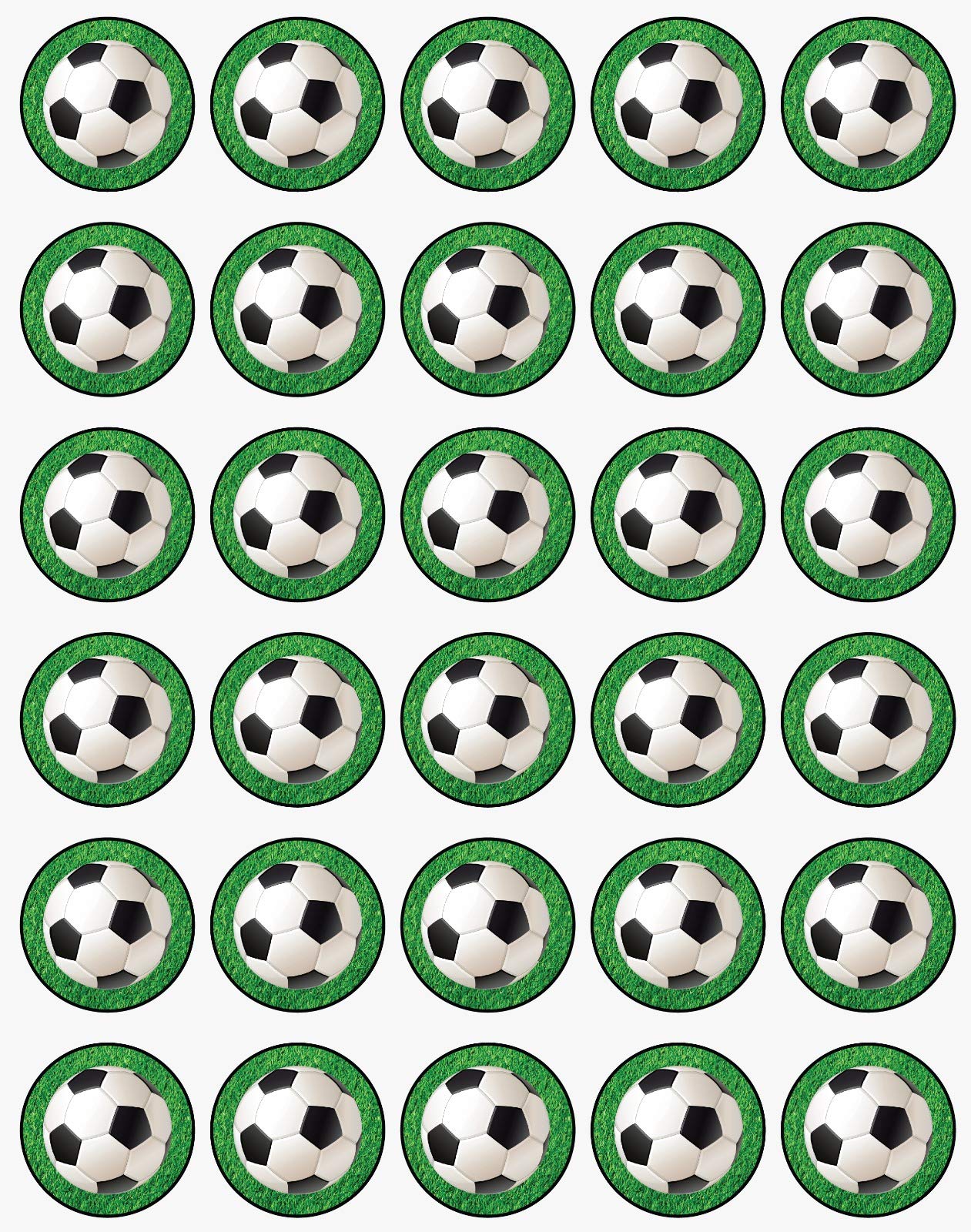 7.5 Inch Edible Cake Toppers Sport Soccer