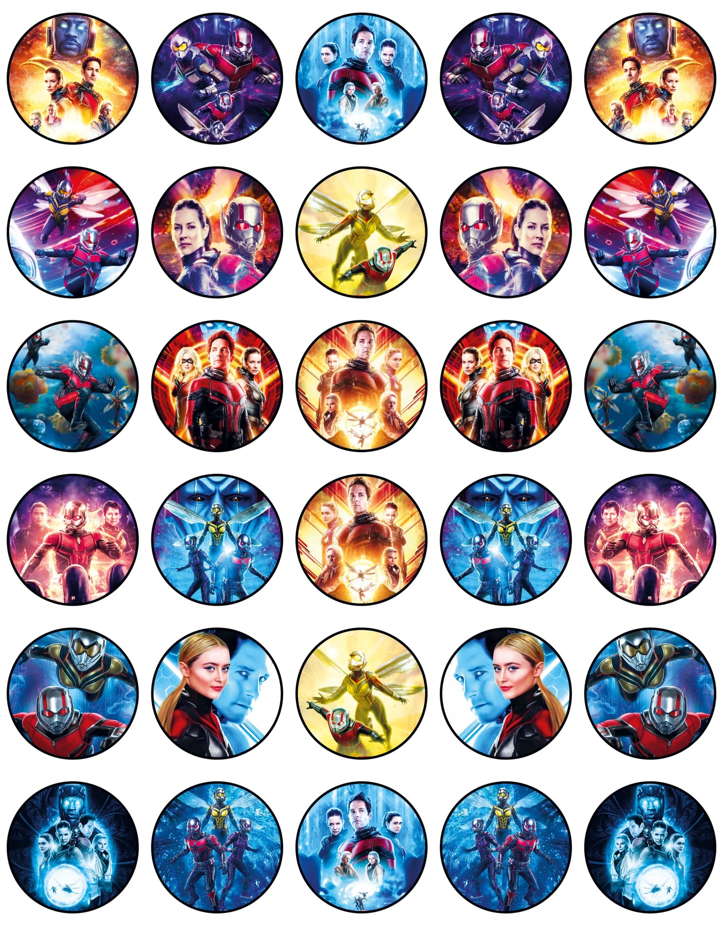 30x Wafer Paper Antman Edible Cupcake Topper