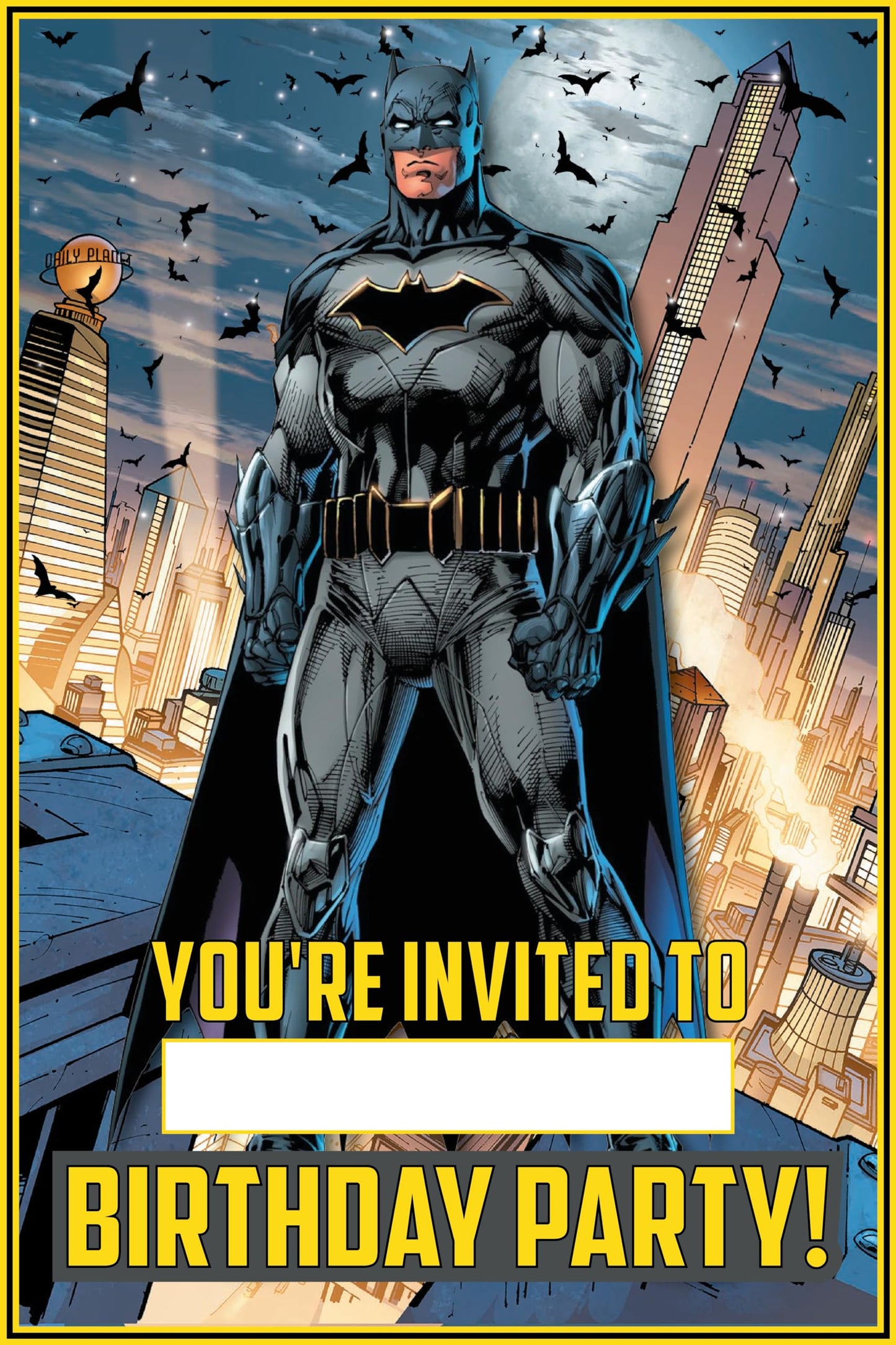 Set of 40 Batman Birthday Invitation Cards