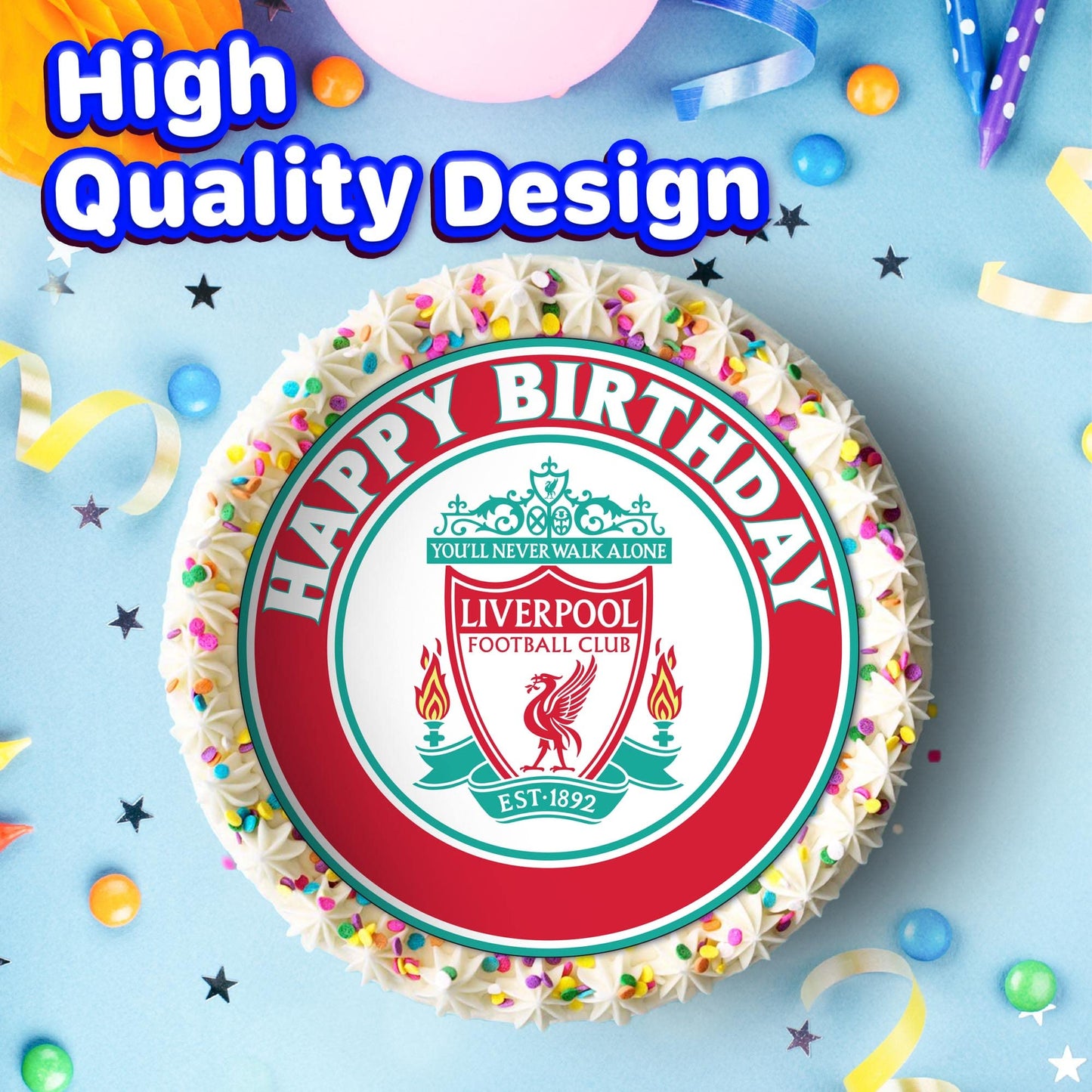 7.5 Inch Edible Cake Toppers Liverpool
