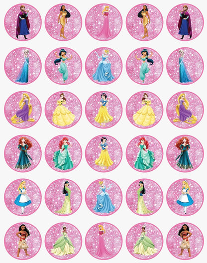 7.5x Inch Edible Cake Toppers – Princess Theme