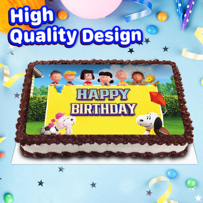 8.3 x 11.7 Inch Edible Square Cake Toppers Snoopy
