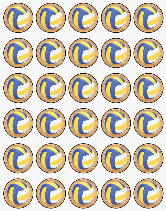 30x Wafer Paper Sport Football Edible Cupcake Topper